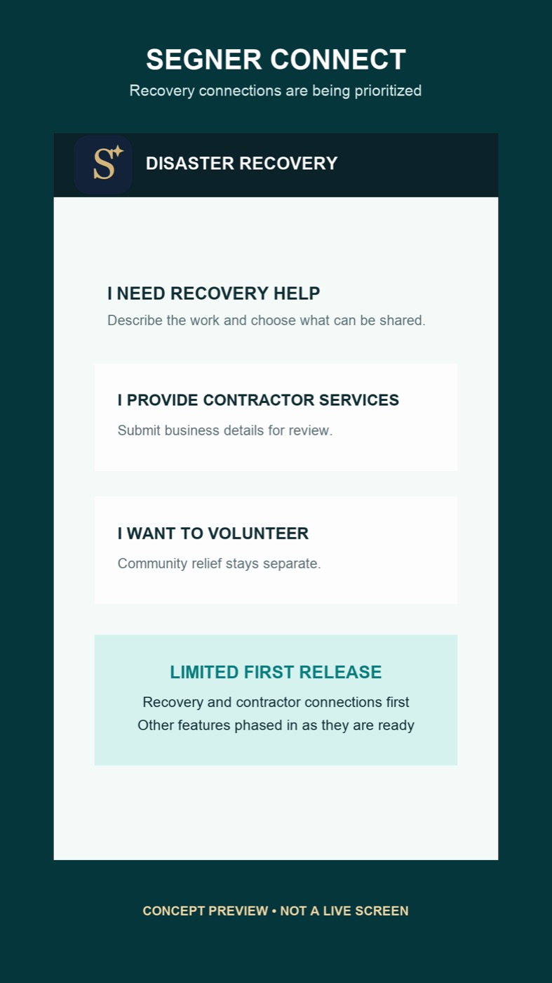 Private Segner Connect mobile preview